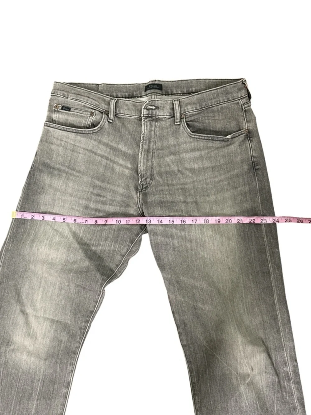 Polo Ralph Lauren Gray Jeans 36x32 Classic Fit Straight Faded Wash